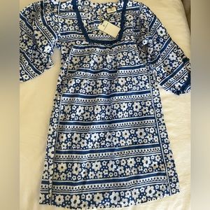 Tuckernuck blue floral cotton dress